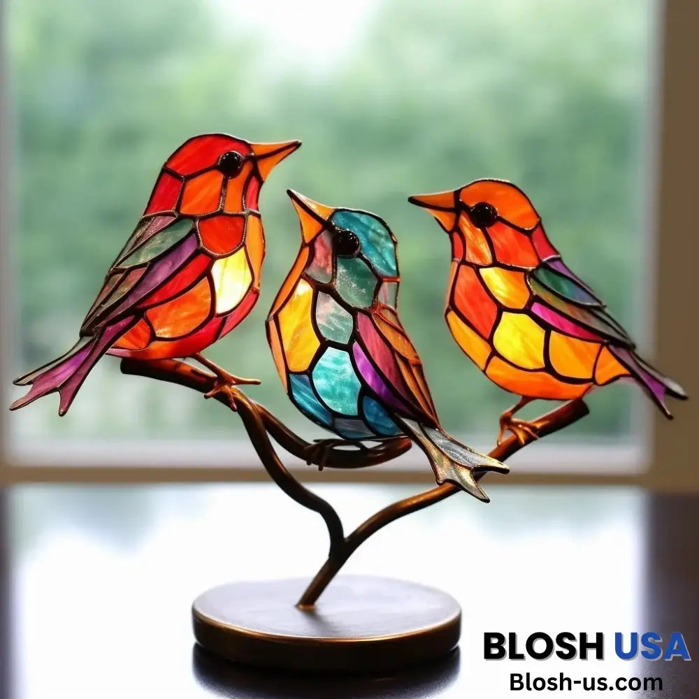 Acrylic Birds On Branch Desktop Ornaments Trust