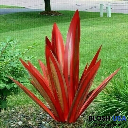 Anti-Rust Metal Tequila Agave Plant Red / 10.6’