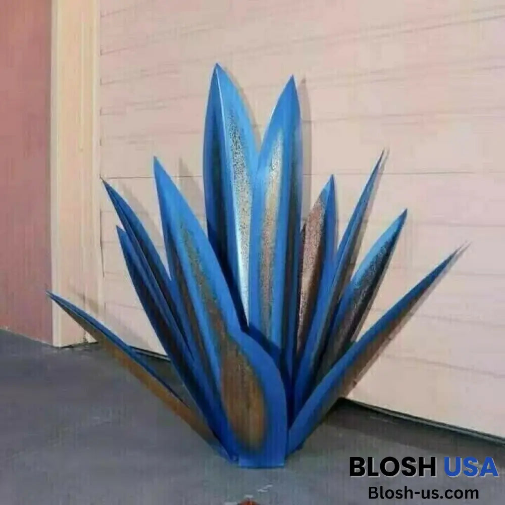 Anti-Rust Metal Tequila Agave Plant Royal Blue / 10.6’