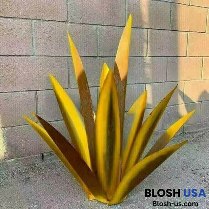 Anti-Rust Metal Tequila Agave Plant Yellow / 10.6’