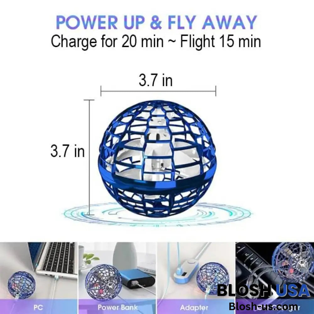 Atmotoys Globe-Shaped Mini Drone Flying Orb Ball With Led