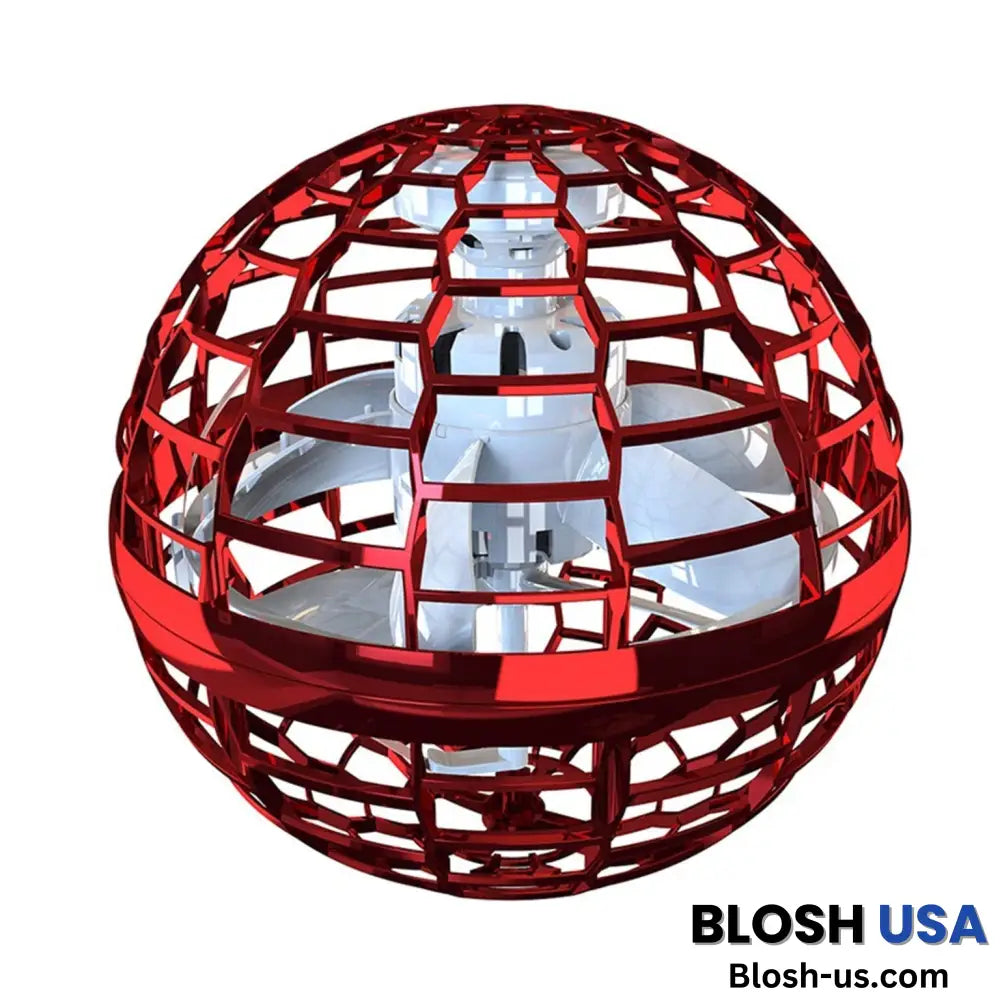 Atmotoys Globe-Shaped Mini Drone Flying Orb Ball With Led Red