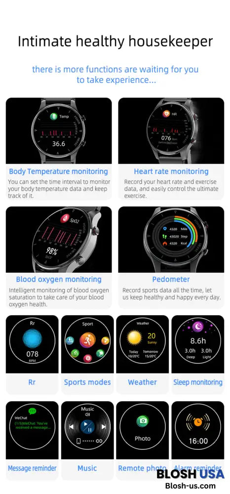 Blood Pressure Watch With Inflatable Airbag™