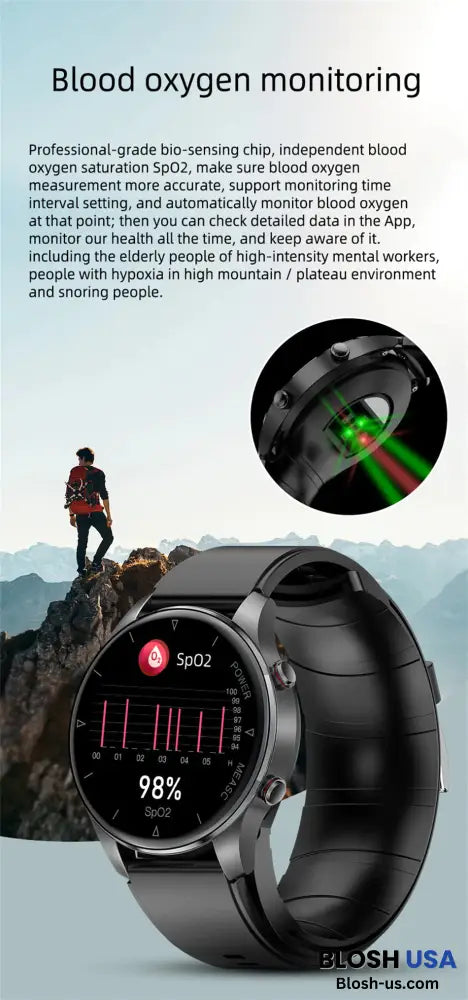 Blood Pressure Watch With Inflatable Airbag™