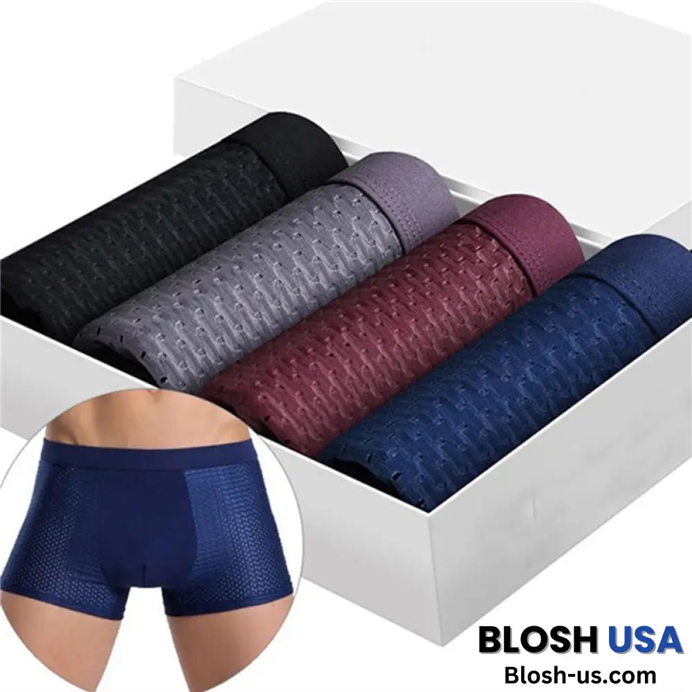 Boxhero – Pack Of 10 Bamboo Fiber Boxer Briefs Buy 5 Get M / 4 Black