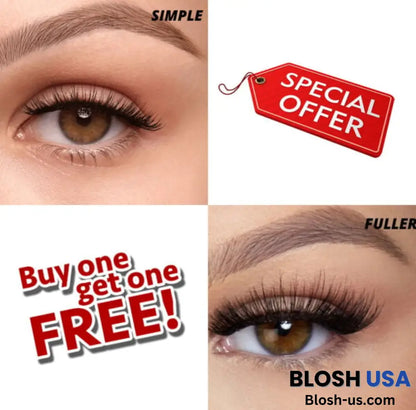 Buy 1 Get Free – Reusable Magnetic Eyelashes Simple / Fuller