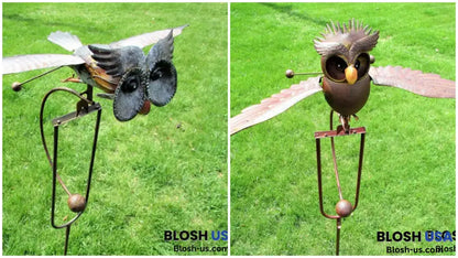 Cinnamones Garden Art-Bird Patio Decoration Hot Sale - Standing Owl + Flying (Save 30$)