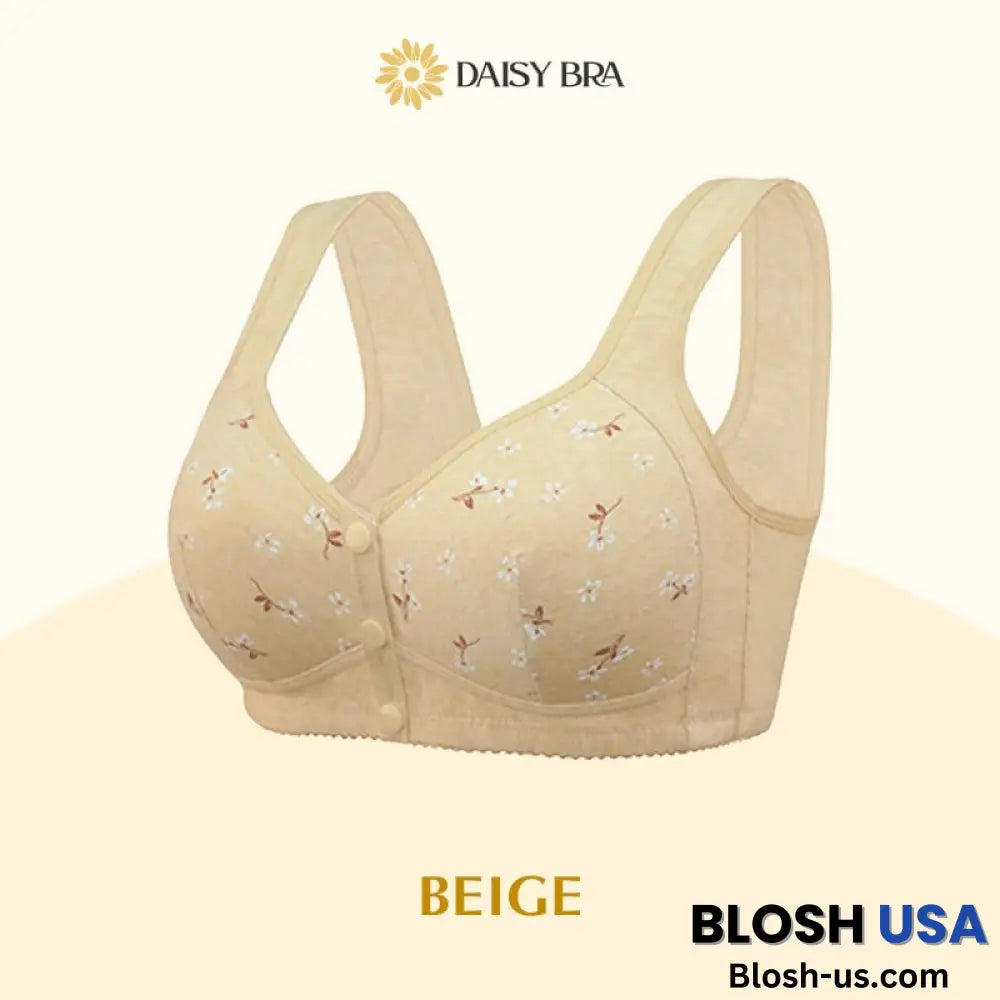 Daisy Bra – Comfortable & Convenient Front Button Beige / S