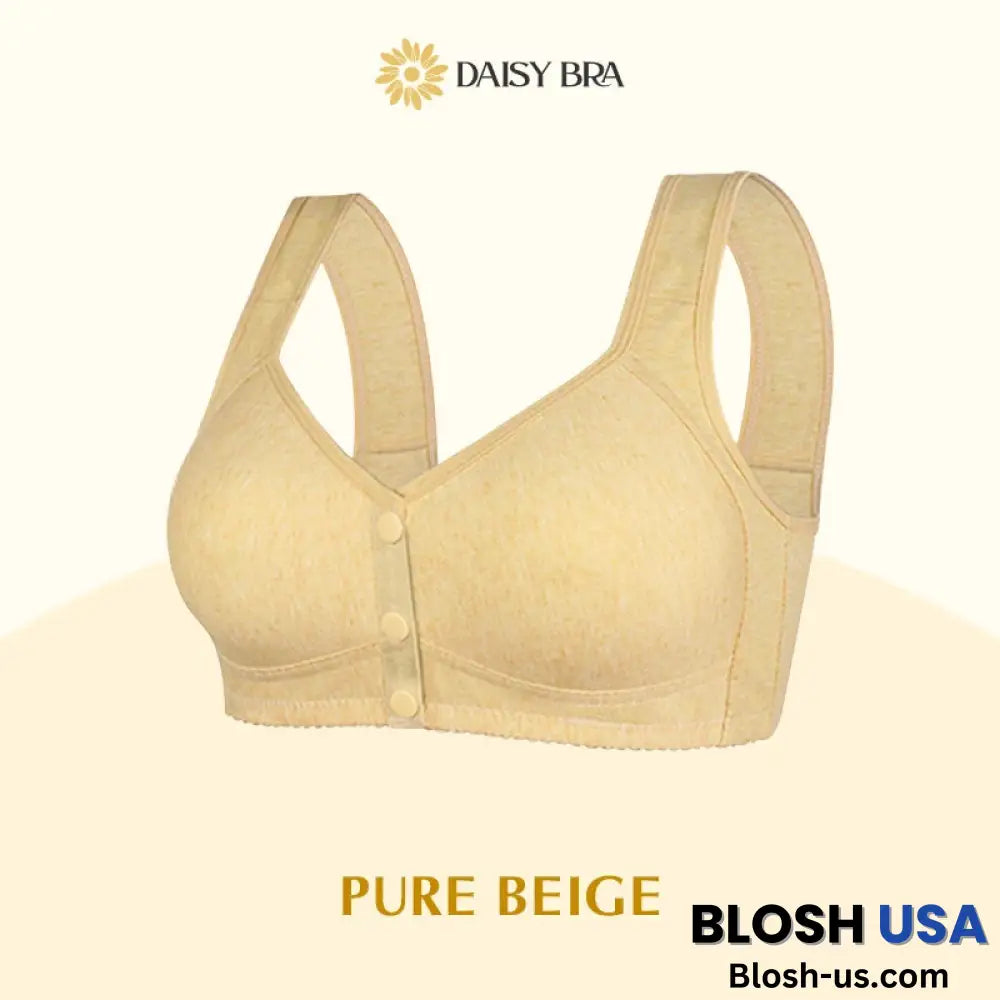 Daisy Bra – Comfortable & Convenient Front Button Pure Beige / S