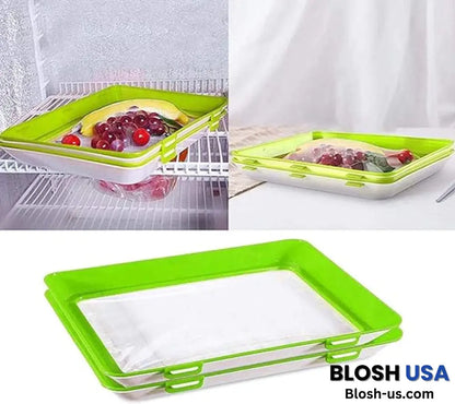 Environmentally Friendly Design – Reusable Food Preserving Tray Green / Buy 1