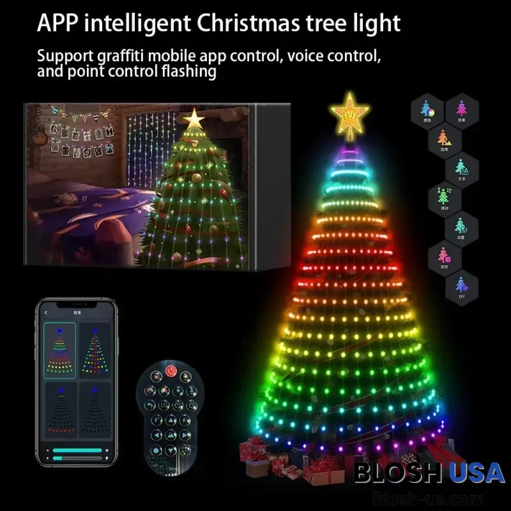 Multi-Color Led Animated Outdoor Christmas Tree Lights Treewrap Lights (Lights You Place Over An