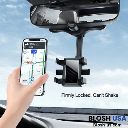 Multifunctional 360° Car Rearview Mirror Phone Holder