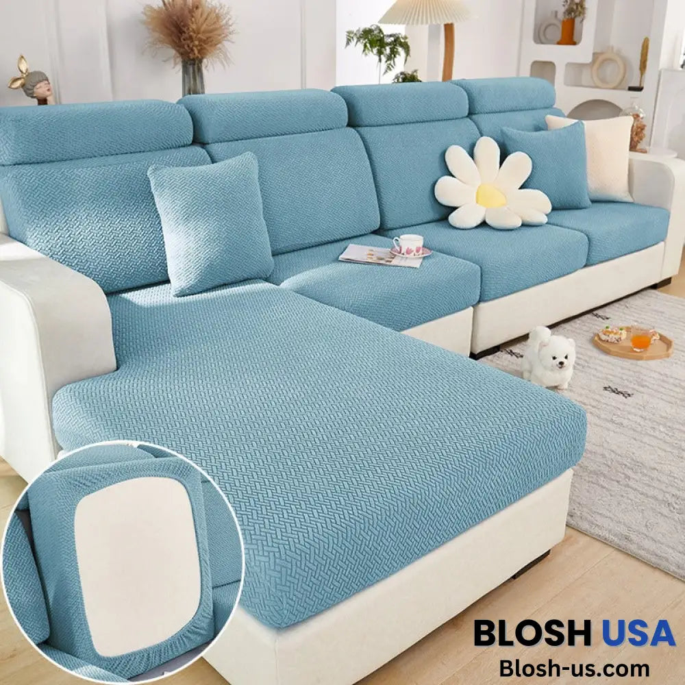 Nolan Interior Magic Sofa Cover – Classic | Sectional Slipcovers Pillow (1Pc) / Sea Blue