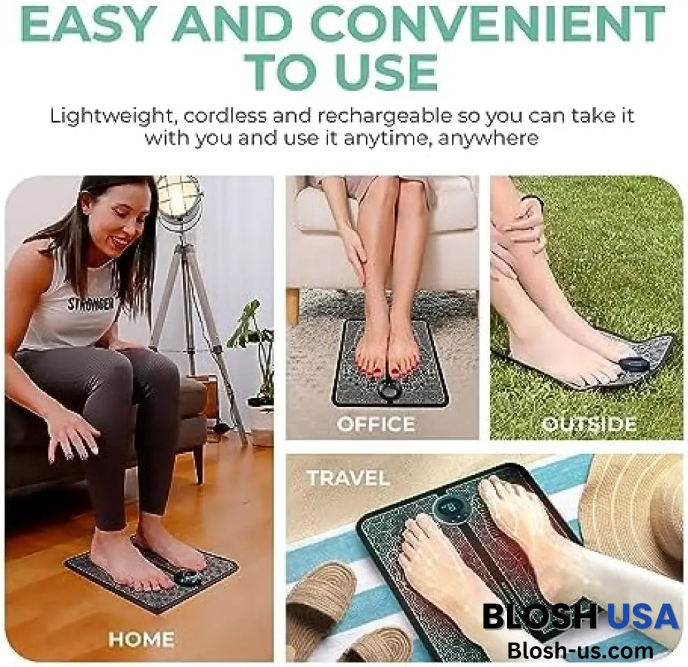 Nooro Ems Electric Foot Stimulation Massager Usb Rechargeable & Foldable