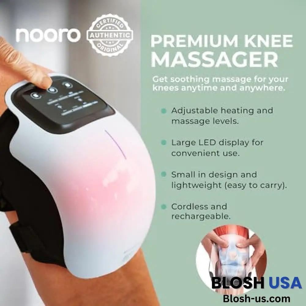 Nooro Knee Massager | Powerful Infrared Heat And Vibration Pain Relief For Swelling Stiff Joints.