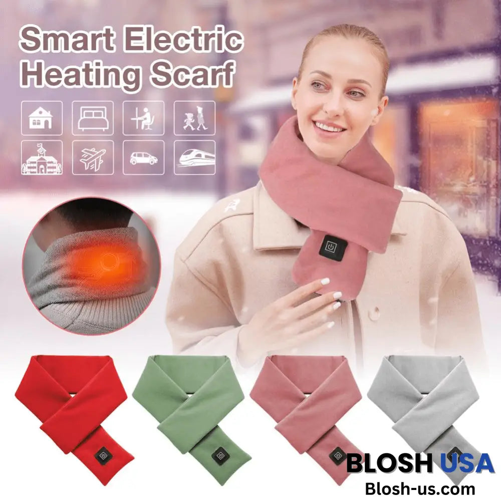 Nuzufy – Intelligent Electric Heating Scarf Pink / 2800-Mah-For-2-3-Hours