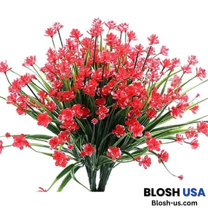 Outdoor Artificial Flowers Red Narcissus