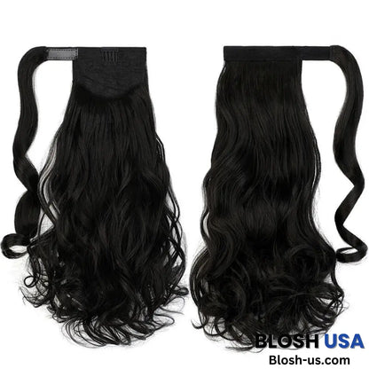 ponytail-hair-piece-extensions-clip-in-curly-fake-pony-tail 2A Curly (Natural Black)