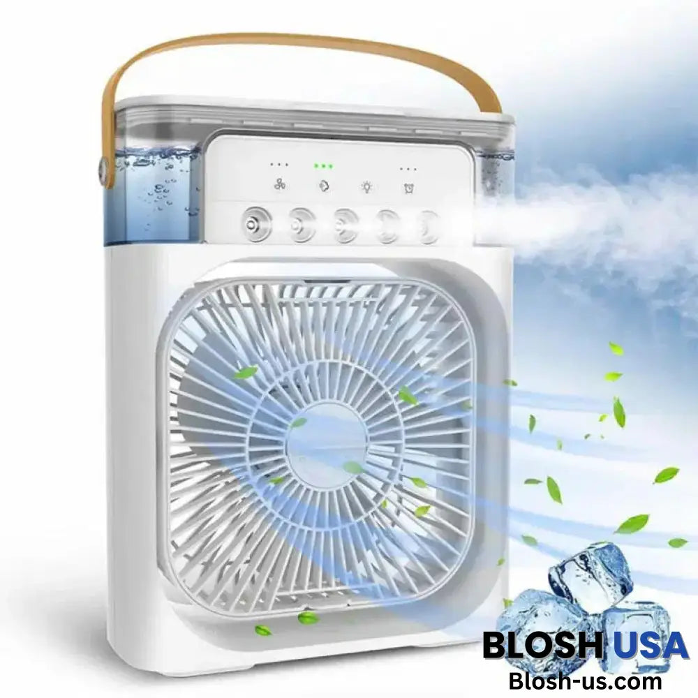 Portable Air Conditioner Fan With Water Cooling & Humidifier