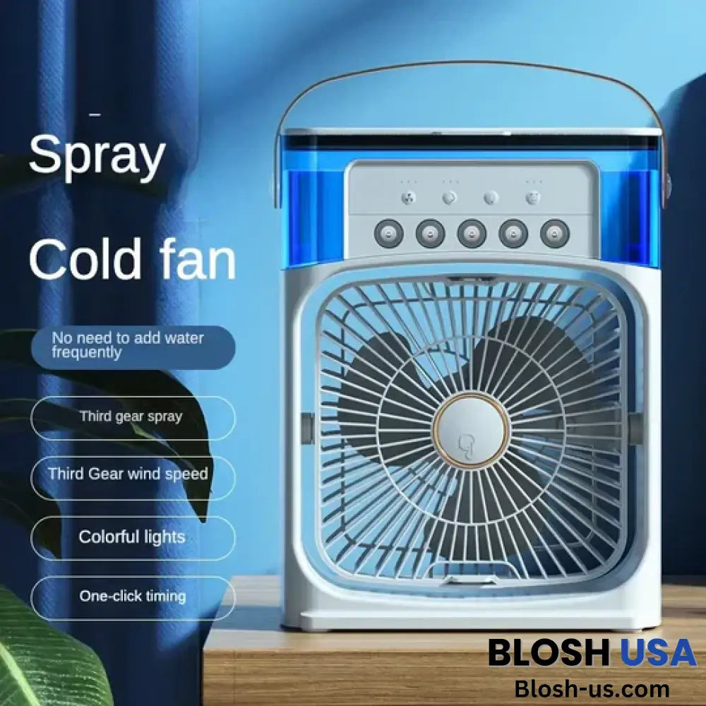 Portable Air Conditioner Fan With Water Cooling & Humidifier