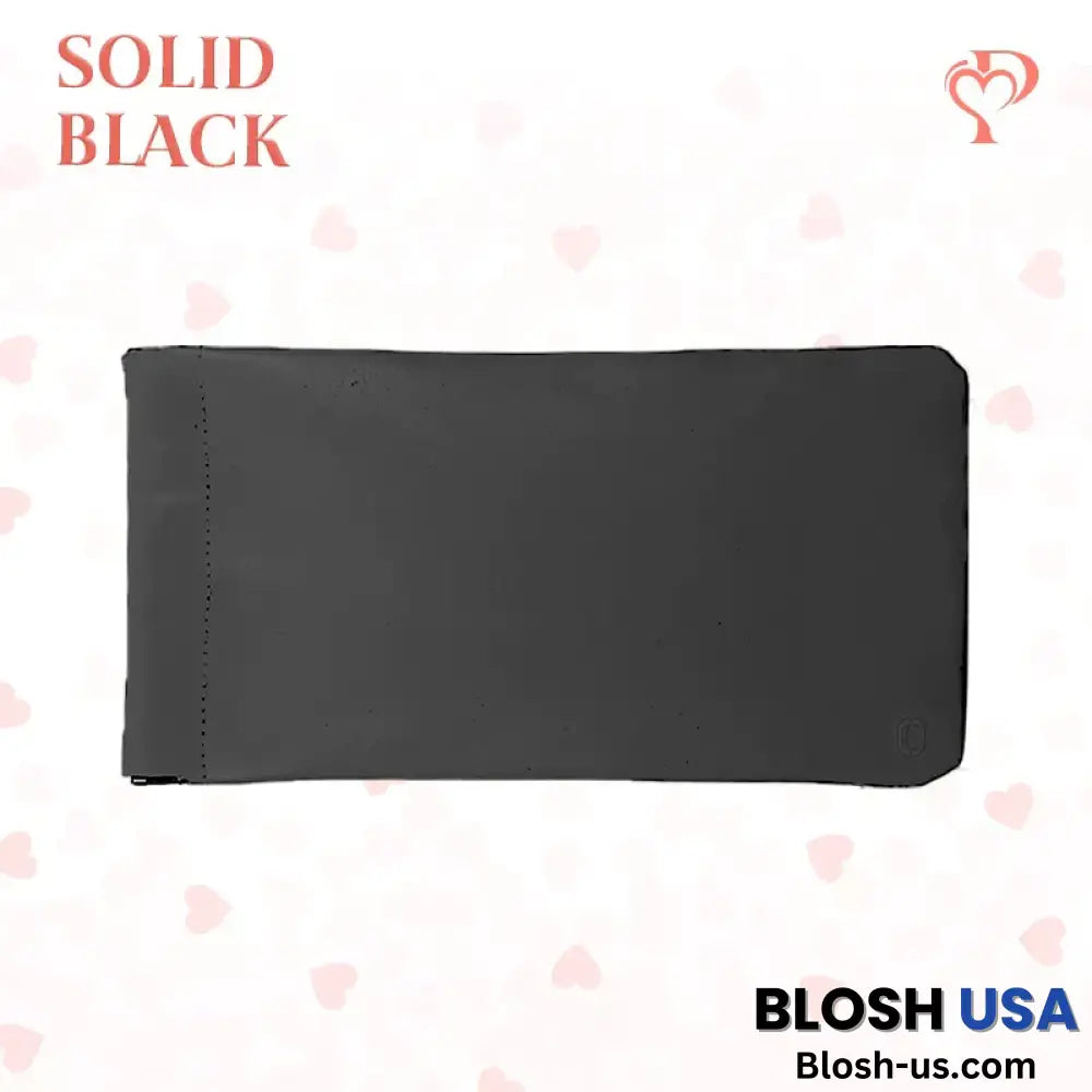 Pouchic – Snap Closure Leather Organizer Pouch Slim / Black