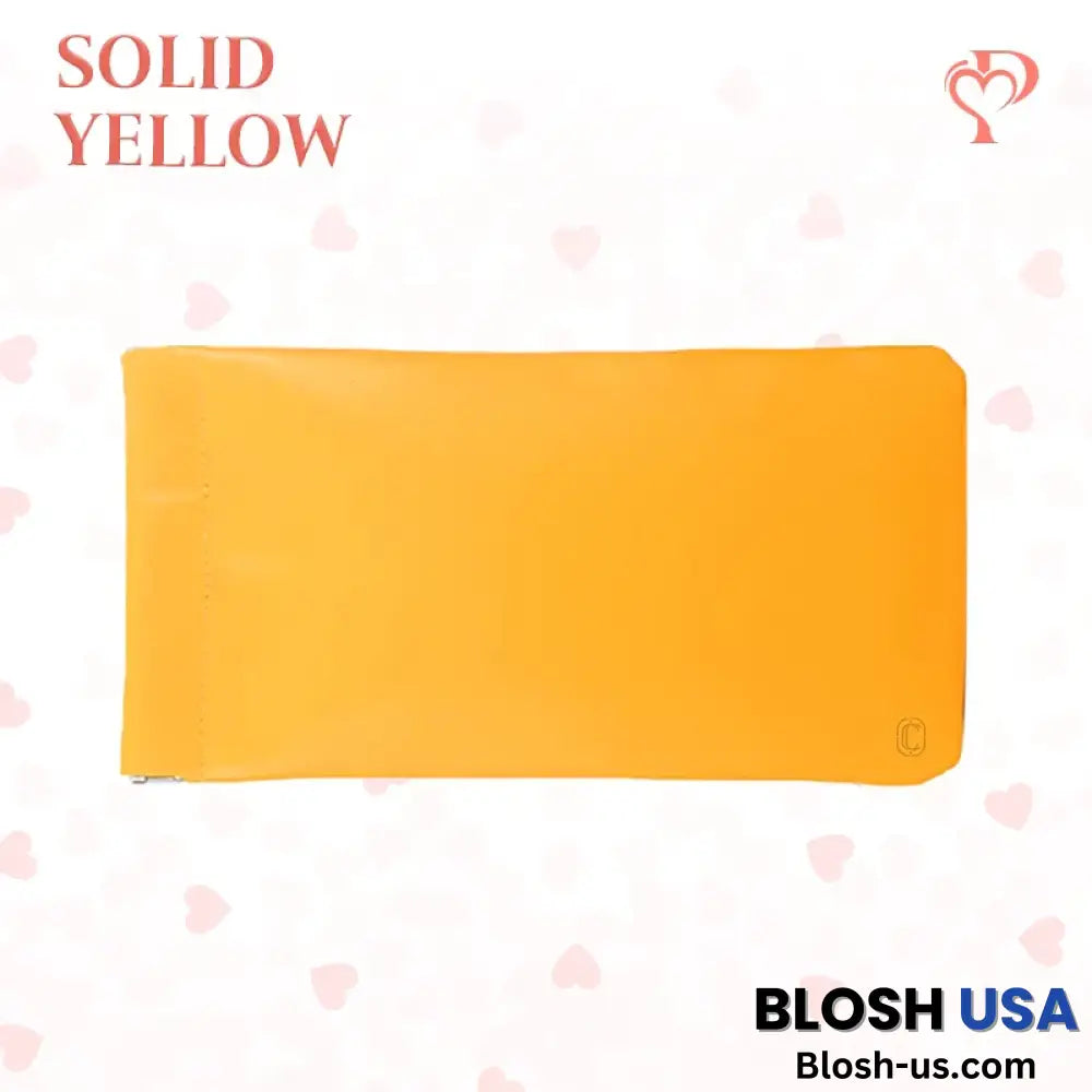 Pouchic – Snap Closure Leather Organizer Pouch Slim / Yellow