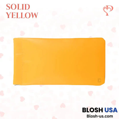 Pouchic – Snap Closure Leather Organizer Pouch Slim / Yellow