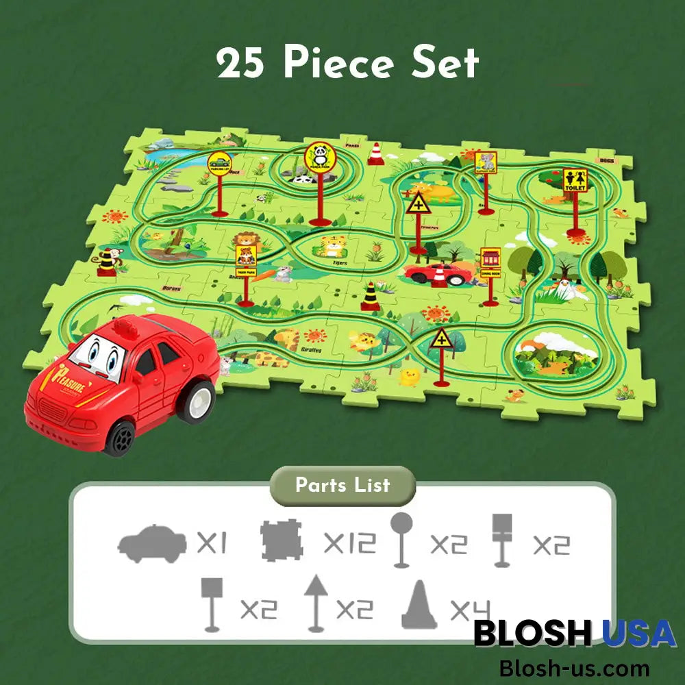 Puzzleracer Kids Car Track Set