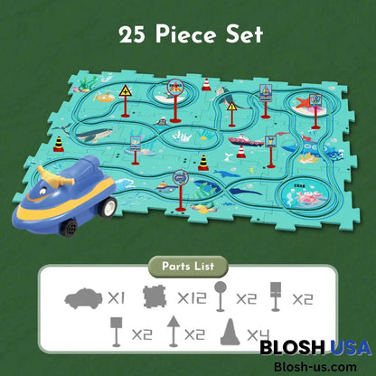 Puzzleracer Kids Car Track Set