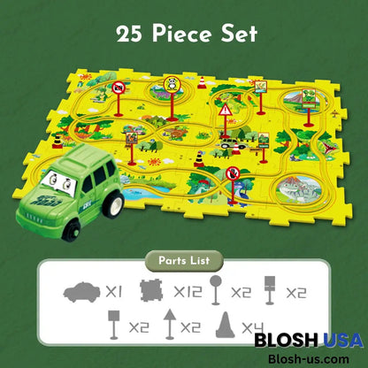 Puzzleracer Kids Car Track Set