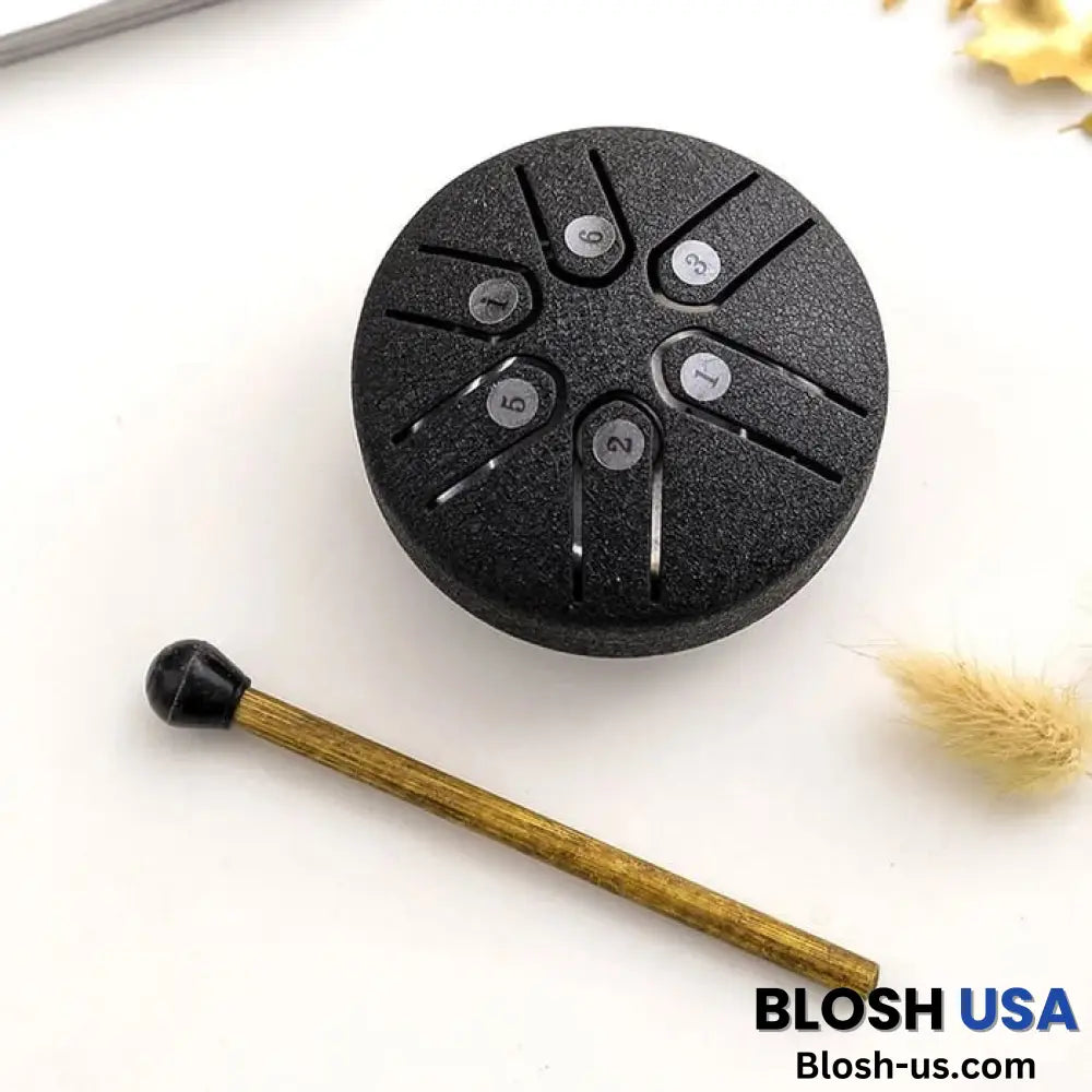 Simplycie – Buddha Stones Mini Steel Tongue Drum Kit Black / 3 Inch