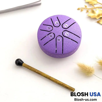 Simplycie – Buddha Stones Mini Steel Tongue Drum Kit Purple / 3 Inch