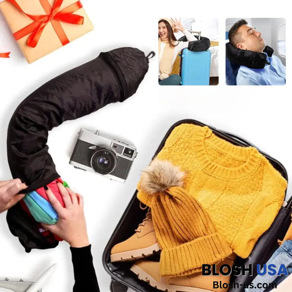 Stuffable Clothing Travel Neck Pillowcase