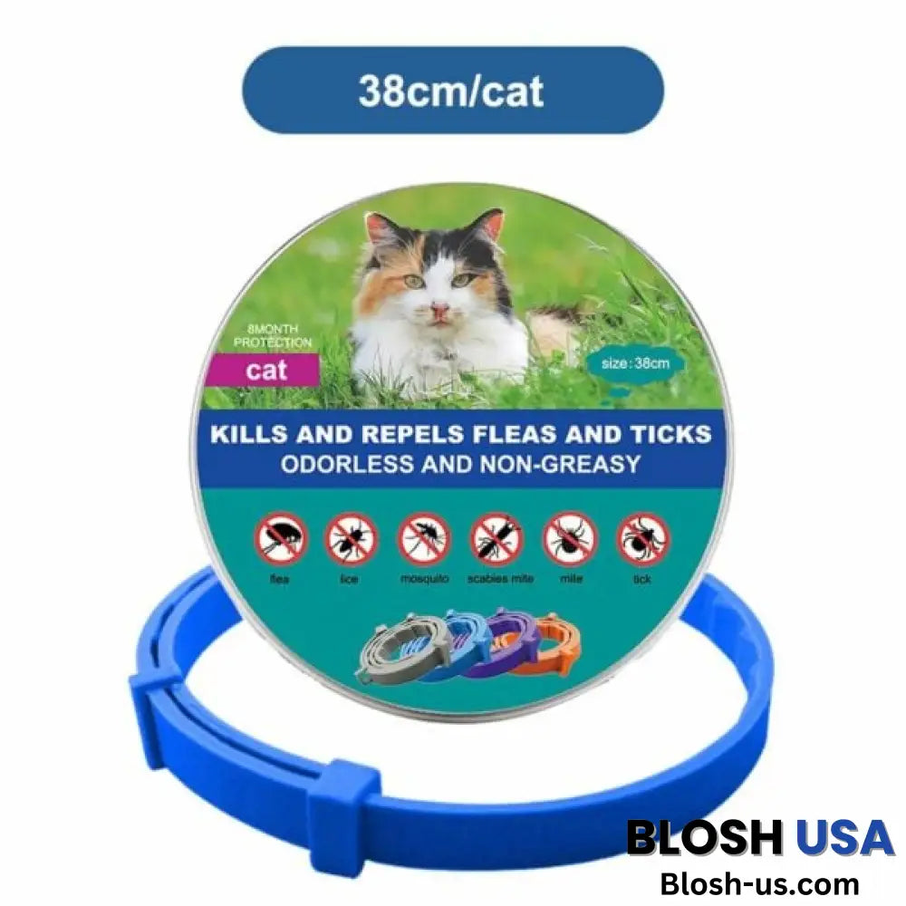 Thefurlife™ 8 Months Flea And Tick Free Blue / Small (38Cm)