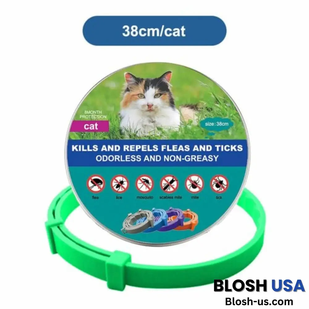 Thefurlife™ 8 Months Flea And Tick Free Green / Small (38Cm)