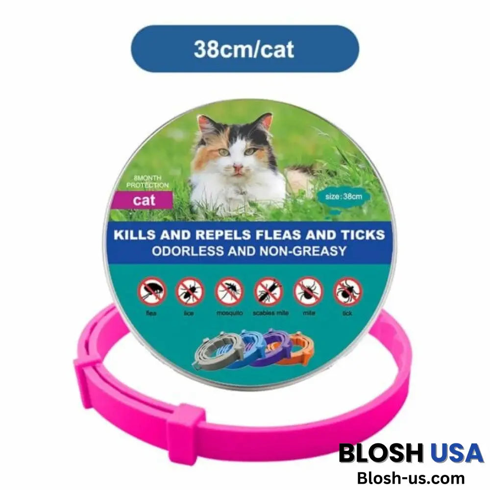 Thefurlife™ 8 Months Flea And Tick Free Pink / Small (38Cm)