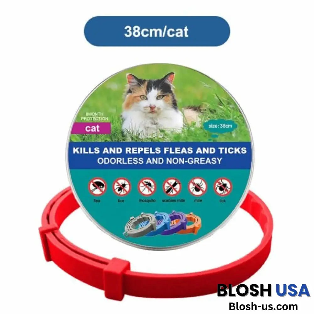 Thefurlife™ 8 Months Flea And Tick Free Red / Small (38Cm)