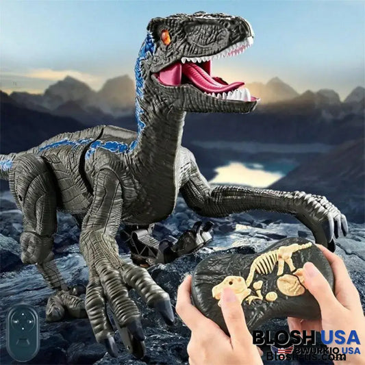 Uarzt 2024 Optimal Children Gifts Realistic Remote Control Dinosaurs Gray / High Version