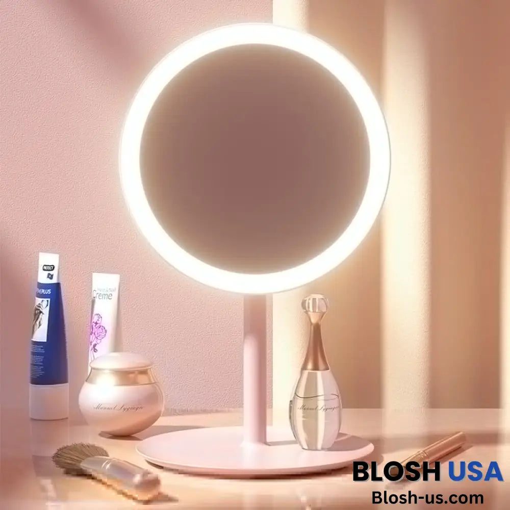 Vanity Mirror With LED Lights - Ring Light Up Makeup Table Mirror